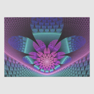 Unusual Patterned Colourful Fantasy Flower Fractal Tissue Paper