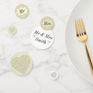 Unusual pretty wedding confetti personalised