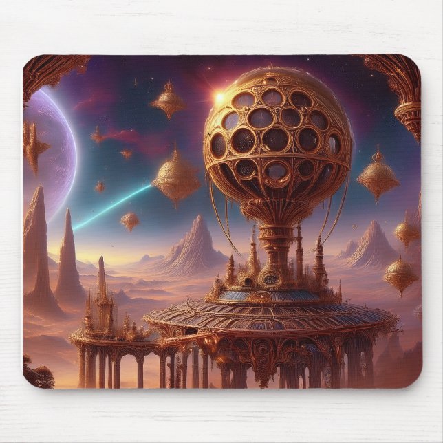 Unusual Spherical Structure On A  Desolate Planet Mouse Pad (Front)