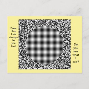 Unusual, Strange Optical Illusion Postcard