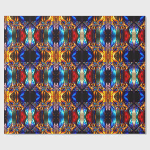 Unusual Vibrant Colorful Patterned Christmas Wrapping Paper