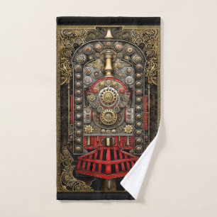 Unusual Victorian Steampunk Train Engine G8  Hand Towel