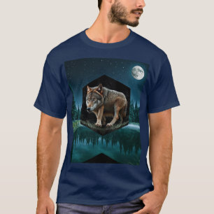 Unusual Wolf Design T-Shirt