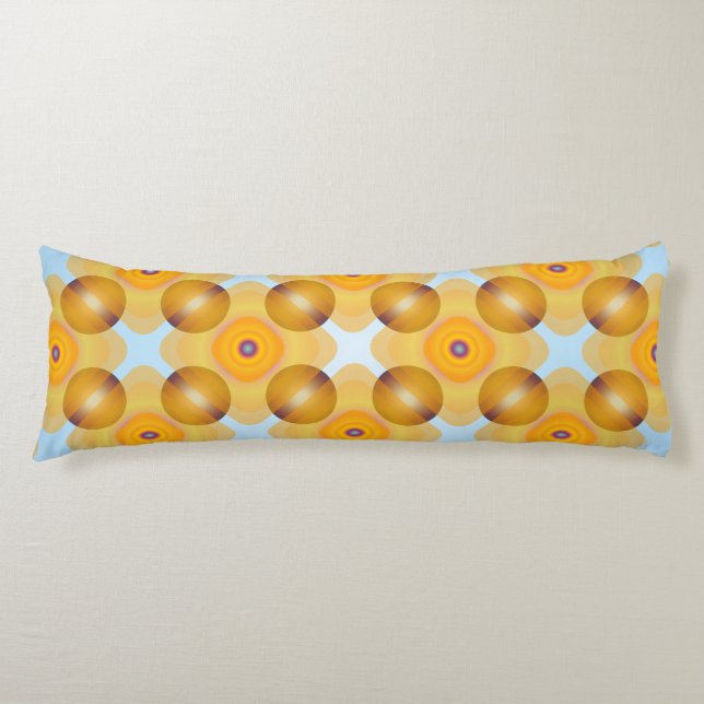 Unusual  Yellow Geometric Body Pillow (Front)