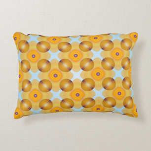 Unusual Yellow Geometric Decorative Pillow