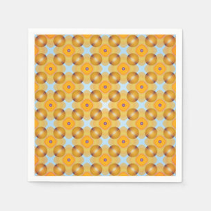Unusual Yellow Geometric Napkin
