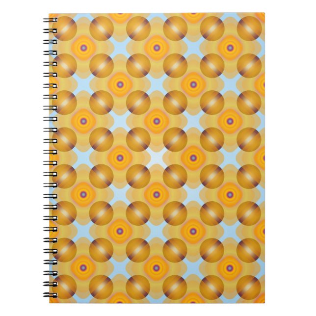 Unusual  Yellow Geometric Notebook (Front)