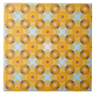 Unusual Yellow Geometric Tile
