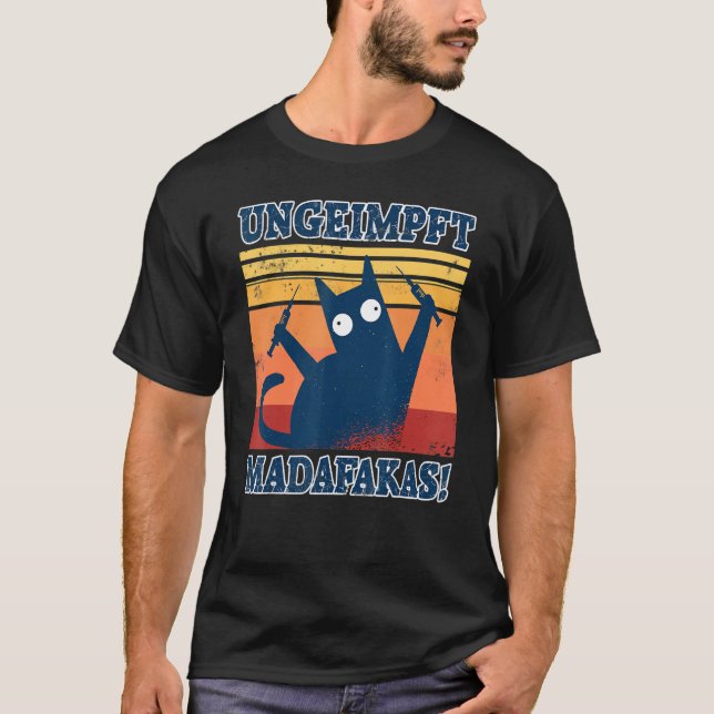 Unvocated Madafakas  Pew Pew Cat Unvocated T-Shirt (Front)