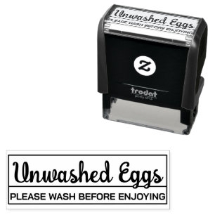 Unwashed Eggs Please Wash Before Enjoying Self-inking Stamp