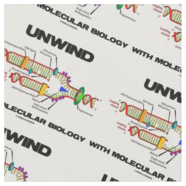Unwind With Molecular Biology DNA Replication Fabric (Close Up)