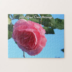 Unwind with Our Stunning Customizable Pink Rose Jigsaw Puzzle