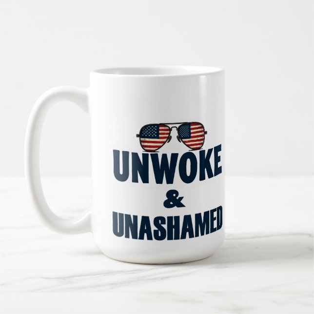 UNWOKE & UNASHAMED COFFEE MUG (Left)