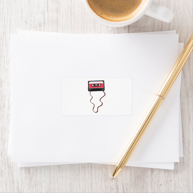 Unwound Cassette Tape Mixtape Retro Vintage Label (Insitu)