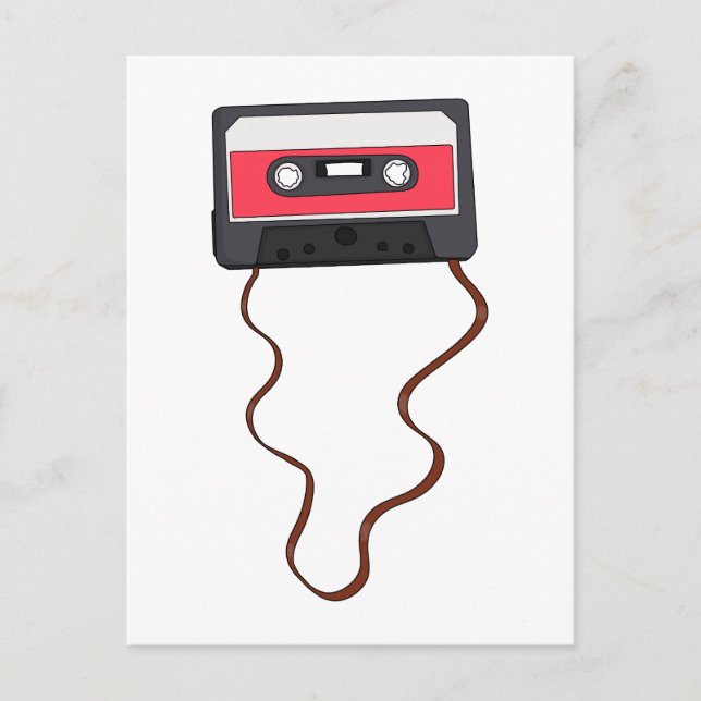 Unwound Cassette Tape Mixtape Retro Vintage Postcard (Front)