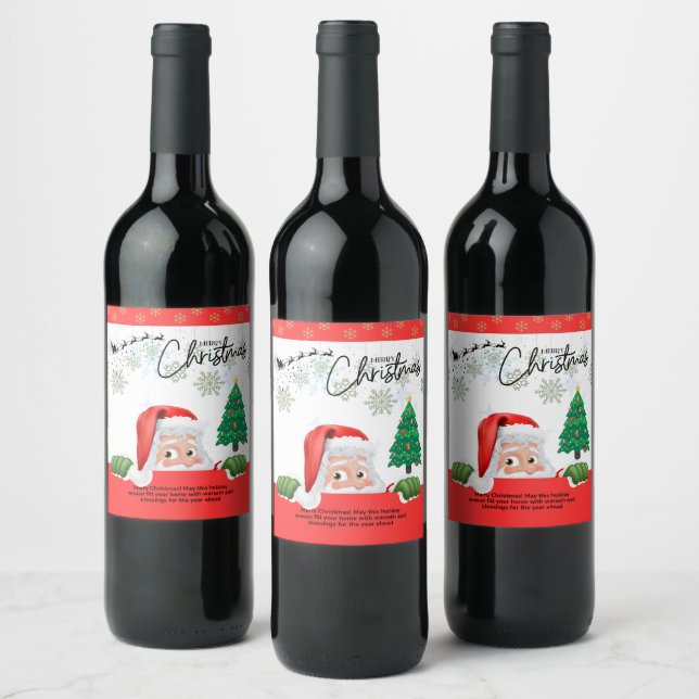 Unwrap Joy: Best Holiday Gift! Wine Label (Bottles)