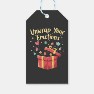 Unwrap your emotions Christmas Mental Health Xmas  Gift Tags