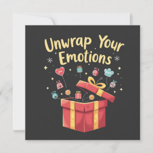 Unwrap your emotions Christmas Mental Health Xmas Invitation