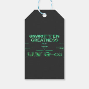 "Unwritten Greatness" Cyberpunk Gift Tag