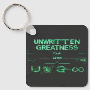 "Unwritten Greatness" Cyberpunk Keychain