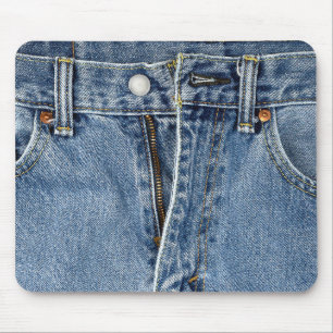 Unzipped Blue Jeans Mouse Pad