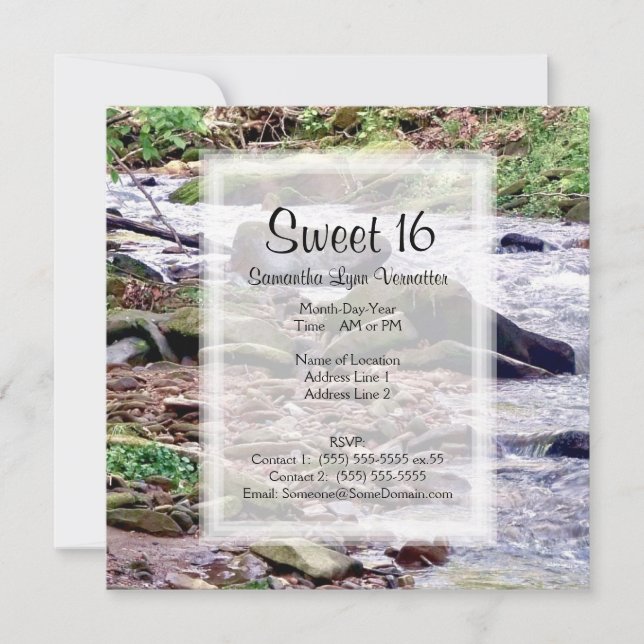 Up A Creek Invitation (Front)