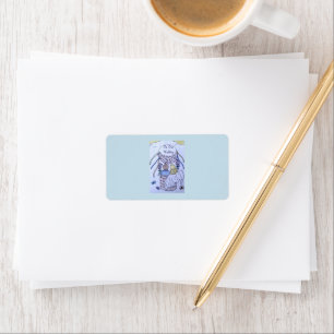 Up and Away in a Hot Air Balloon Return Address Label