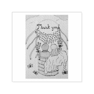 Up and Away in a Hot Air Balloon Self-inking Stamp