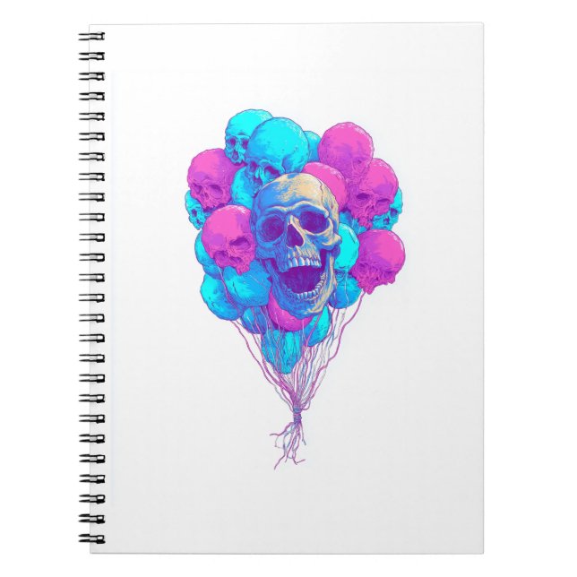 Up and Bone � Funny Floating Skull Notebook (Front)