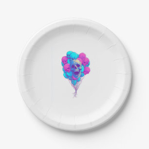 Up and Bone � Funny Floating Skull Paper Plate
