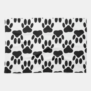 Up And Down Dog Paw Prints Kitchen Towel
