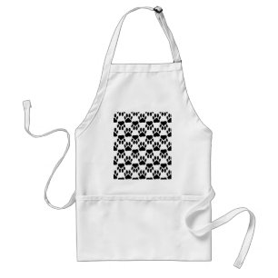 Up And Down Dog Paw Prints Standard Apron