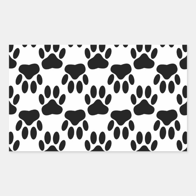 Up And Down Dog Paw Prints Sticker (Front)