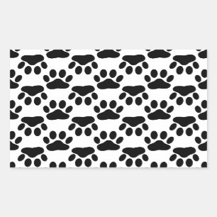 Up And Down Dog Paw Prints Sticker