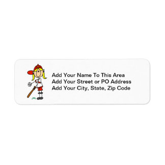 Up At Bat Girl Stick Figure Baseball Gifts