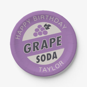 UP Birthday   Grape Soda Birthday Paper Plate