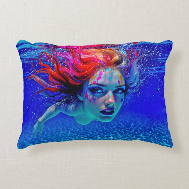 “Up Close and Personal” - A Chromatic Portrait Accent Pillow (Front)
