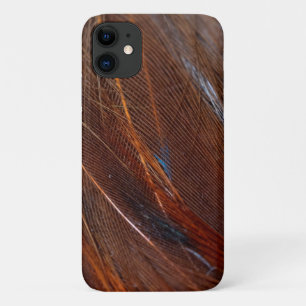 Up Close Detail of Colourful Peacock Feather iPhone 11 Case
