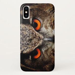 Up Close Owl with Orange Eyes Case-Mate iPhone Case