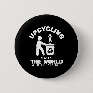 Up-cycling Recycling Environmental Protection 2 Inch Round Button