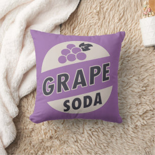 UP Grape Soda Throw Pillow