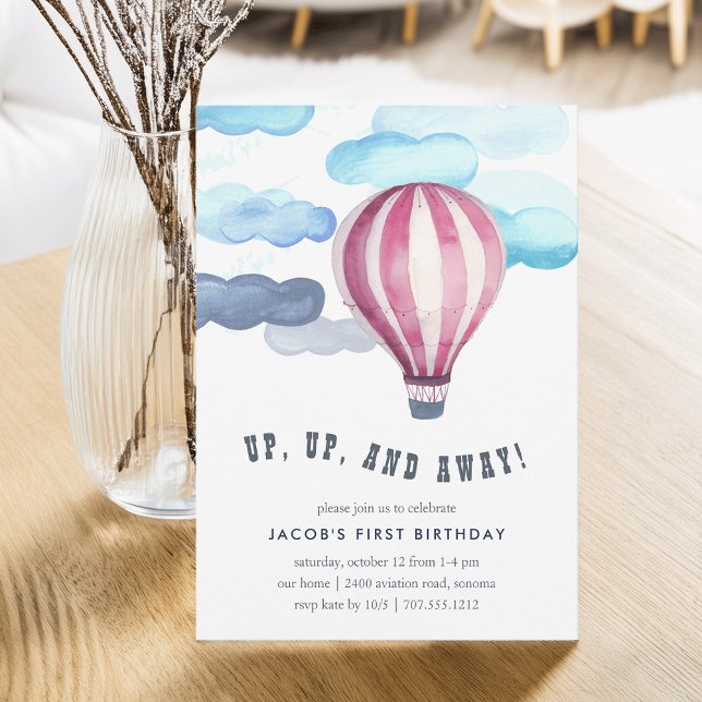 Up in the Air Kids Birthday Party Invitation (Creator Uploaded)