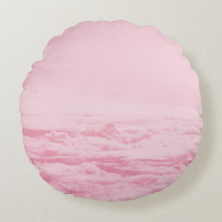 Up in the Dreamy Clouds 8 Round Pillow