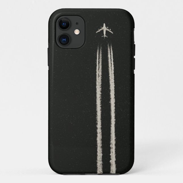 Up in the Sky/High Altitude Airplane Contrail Case-Mate iPhone Case (Back)