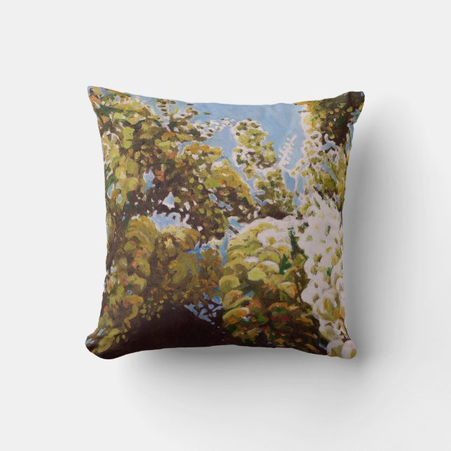Up into wisteria 2011 throw pillow (Front)