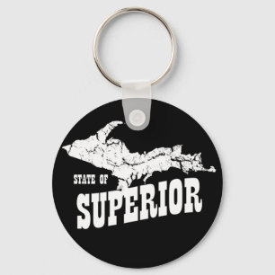 UP Michigan State of Superior Yooper Keychain 2