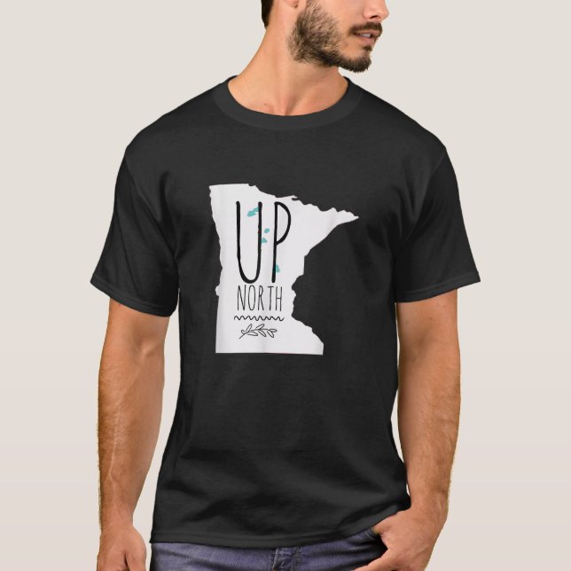 Up North MN T Shirt With Lakes (Front)