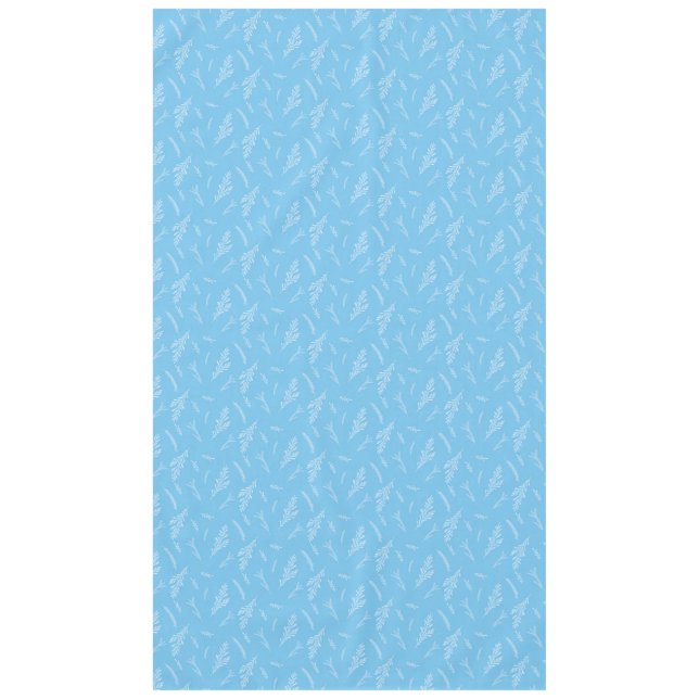 Up North - White on Blue Botanical Pattern Tablecloth (Front)