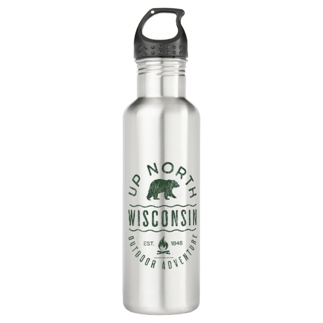 Up North Wisconsin 710 Ml Water Bottle (Front)