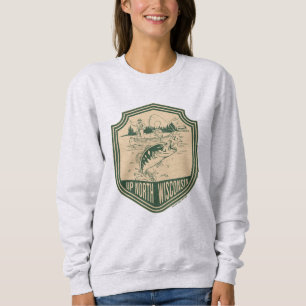 Up North Wisconsin Fishing Badge Sweatshirt